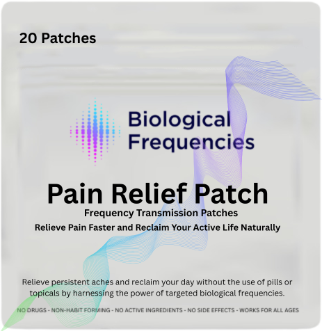 Biological Frequencies Pain Relief Patch – Natural, drug-free frequency transmission patch for fast acting pain management.