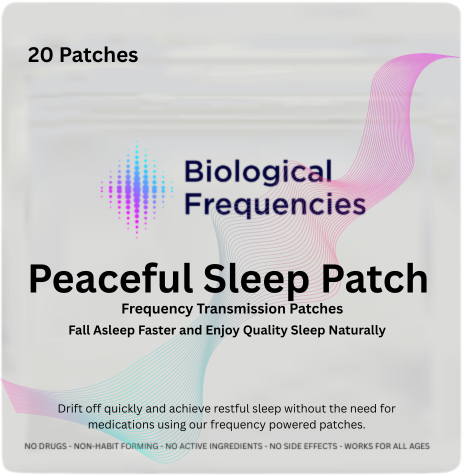 Biological Frequencies Peaceful Sleep Patch – Drug-free, frequency-powered topical patch for natural sleep support and faster rest.